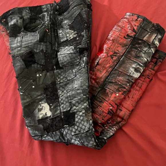 1 of 1 Vintage Leather patchwork pants - Picture 3 of 7